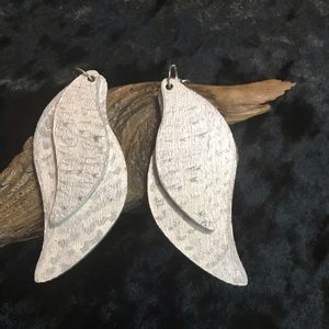 Hand Painted Angel Wing Earrings